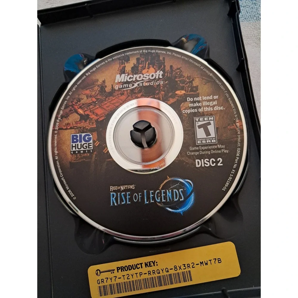 Rise of Nations Rise of Legends PC Game Microsoft 2006 Big Huge Games RTS 2-Disc